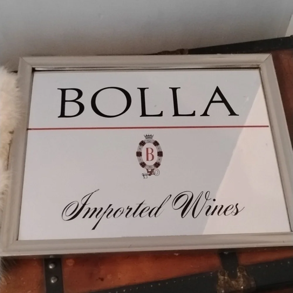 . Vintage Bolla Imported Wines Advertisement Mirror Sign - Picture 1 of 4